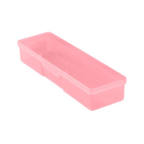 IRISK, Бокс пластиковый для кистей и инструментов, 18,5*5,5*3 см, (02 розовый)