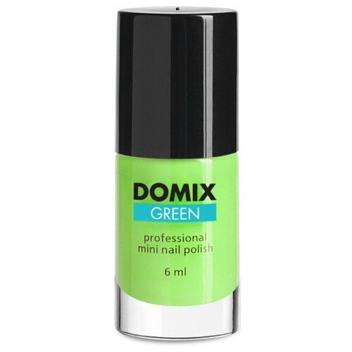 Domix, Лак для ногтей, кислотно-салатовый, 6 мл