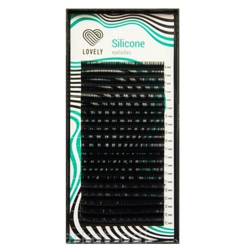 Черные ресницы Lovely 'Silicone' микс 0,10/L 7-12мм (20 линий)