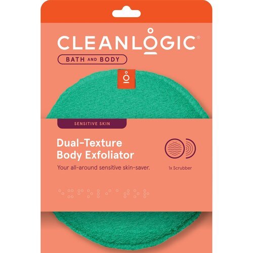 Двусторонняя мочалка для чувствительной кожи тела Cleanlogic Bath and Body Dual-Texture Body Exfoliator Sensitive Skin