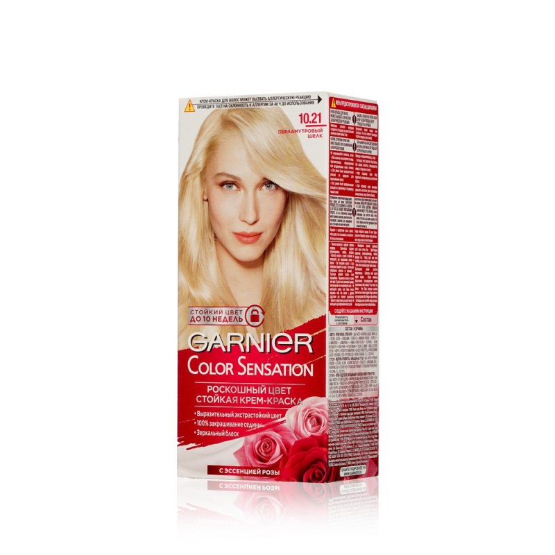 Стойкая крем - краска Garnier Color Sensation для волос 10.21 Перламутровый шелк