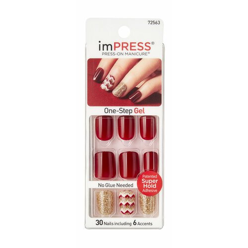 Набор накладных ногтей / Kiss Impress Press-on Manicure One-Step Gel Set
