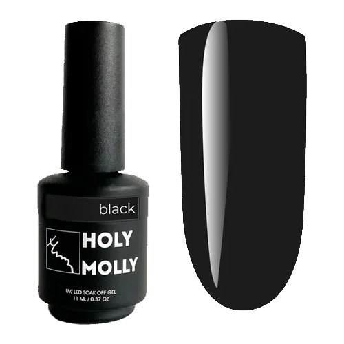 HOLY MOLLY гель-лак для ногтей Colors, 11 мл, 50 г, black
