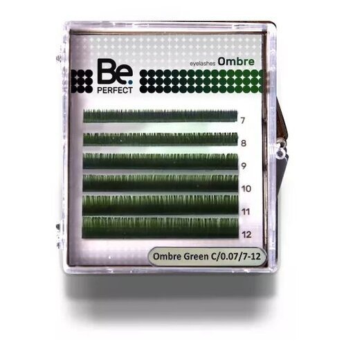 Двухтоновые Be Perfect Ombre Green MINI 6 линий C+ 0,10 7-12 mm