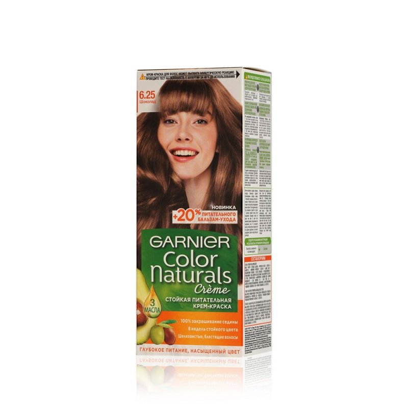 Крем - краска Garnier Color Naturals стойкая для волос 6.25 Шоколад
