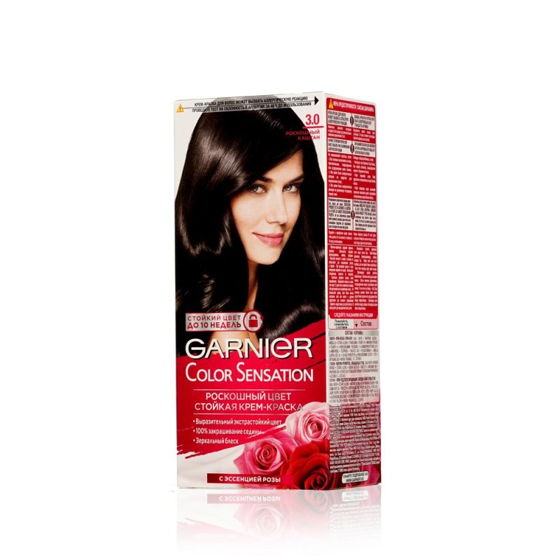 Крем - краска Garnier Color Sensation стойкая для волос 3.0 Роскошный каштан