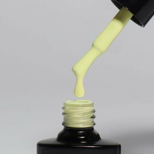 Гель лак для ногтей «DELICATE NUDE», 3-х фазный, 8 мл, LED/UV, цвет лимонный (39)
