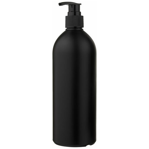 Флакон черный с черным дозатором для мыла, шампуня, бальзама, геля, крема, масла - 500мл. (2 штуки)