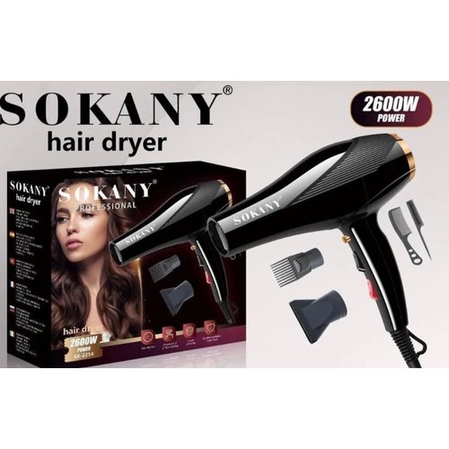 Профессиональный фен для волос 2600 Вт Sokany\Супермощный фен для волос