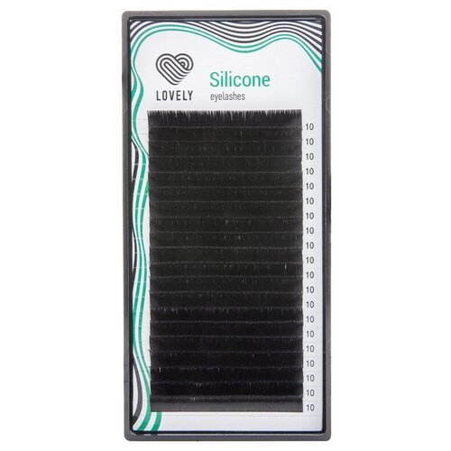 Черные ресницы Lovely Silicone, 20 линий, D 0.10 10мм