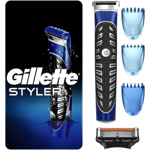 Gillette Styler 4 в 1 Точный Триммер, Бритва и Стайлер , 1 кассета, с 5 лезвиями