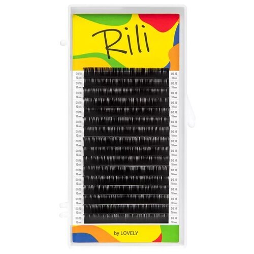 Ресницы Rili черные D/0.10/7 мм (отдельные длины) 16 линий