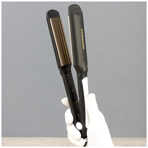Щипцы-гофре для прикорневого объема волос ProMozer MZ-7057A/керамическое покрытие /индикатор и плавная регулировка температуры 170-230 C
