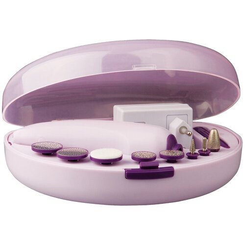Аппарат для маникюра и педикюра Maxwell MW-2601, розовый/фиолетовый, тонкая-грубая