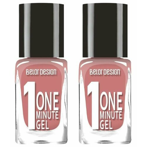 Belor Design Лак для ногтей One minute gel, тон №209 Темно-бежевый, 10 мл, 2 шт