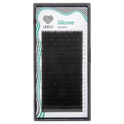 Черные ресницы Lovely 'Silicone' 0,10/L 11мм (20 линий)