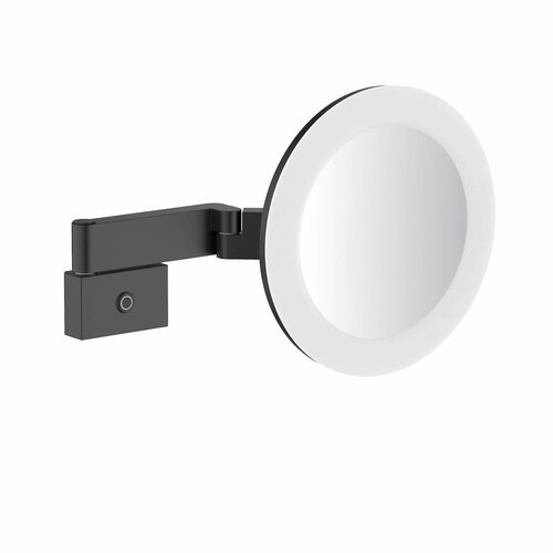 Зеркало косметическое настенное с подсветкой 5х Timo Petruma 15276/03 черный матовый