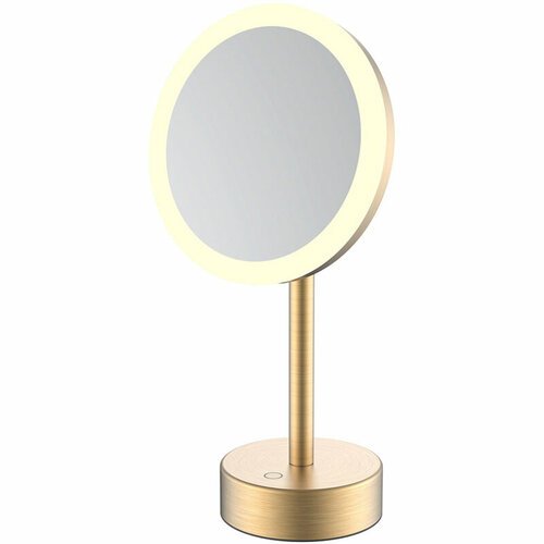 Косметическое зеркало Java S-M551LB с подсветкой с увеличением Золото матовое