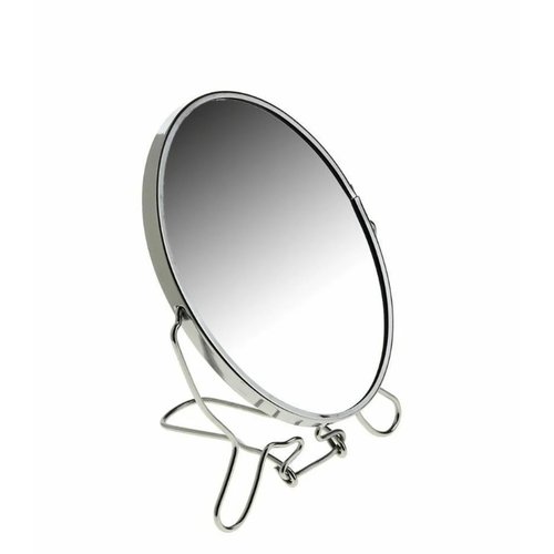 Зеркало настольное в металлической оправе «Модерн» круглое двухстороннее D14 см
