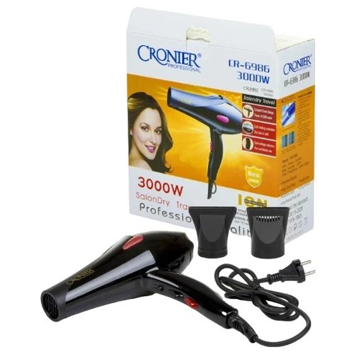 Фен для волос с ионизацией Профессиональный с насадкой Cronier CR-6986